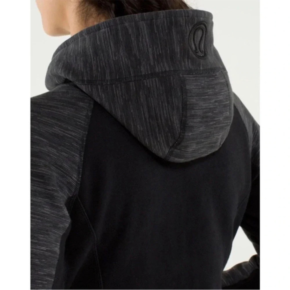 Lululemon Scuba Full Zip Hoodie Black & Space Gray 4 - Picture 3 of 12